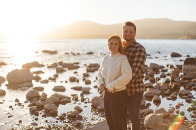 North Lake Tahoe sunset engagement pictures 