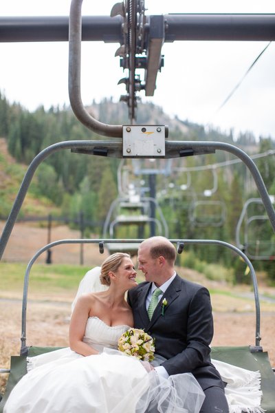 Resort at Squaw Creek Wedding Chairlift  Photos