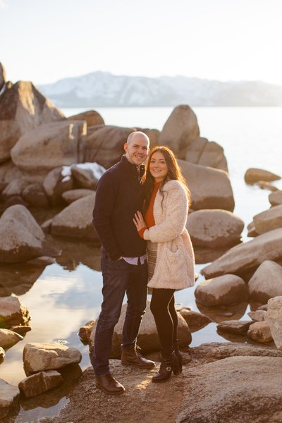 Lake Tahoe Winter Engagement Photos