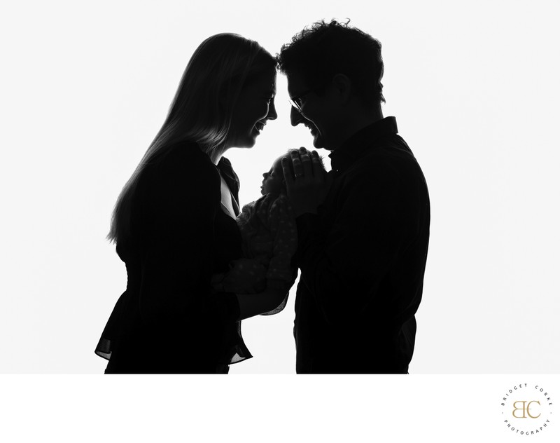 Newborn Silhouette Family Love