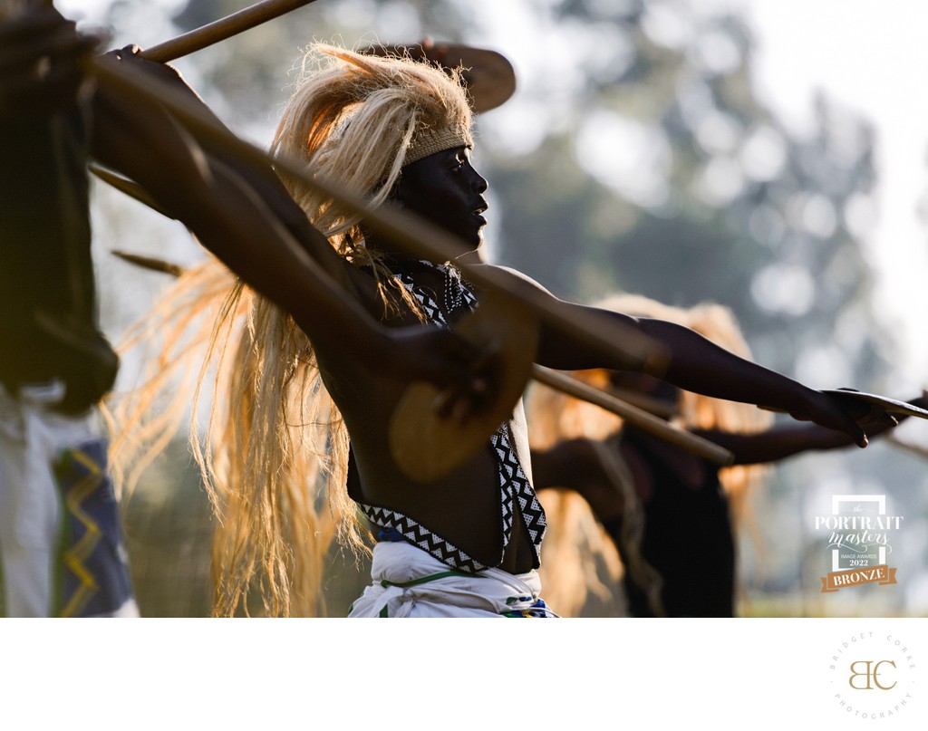 Tranditional Rwanda Intore Dancer Performing