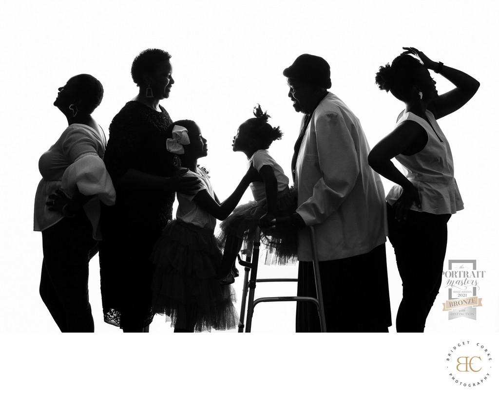 Silhouette Family Photograph