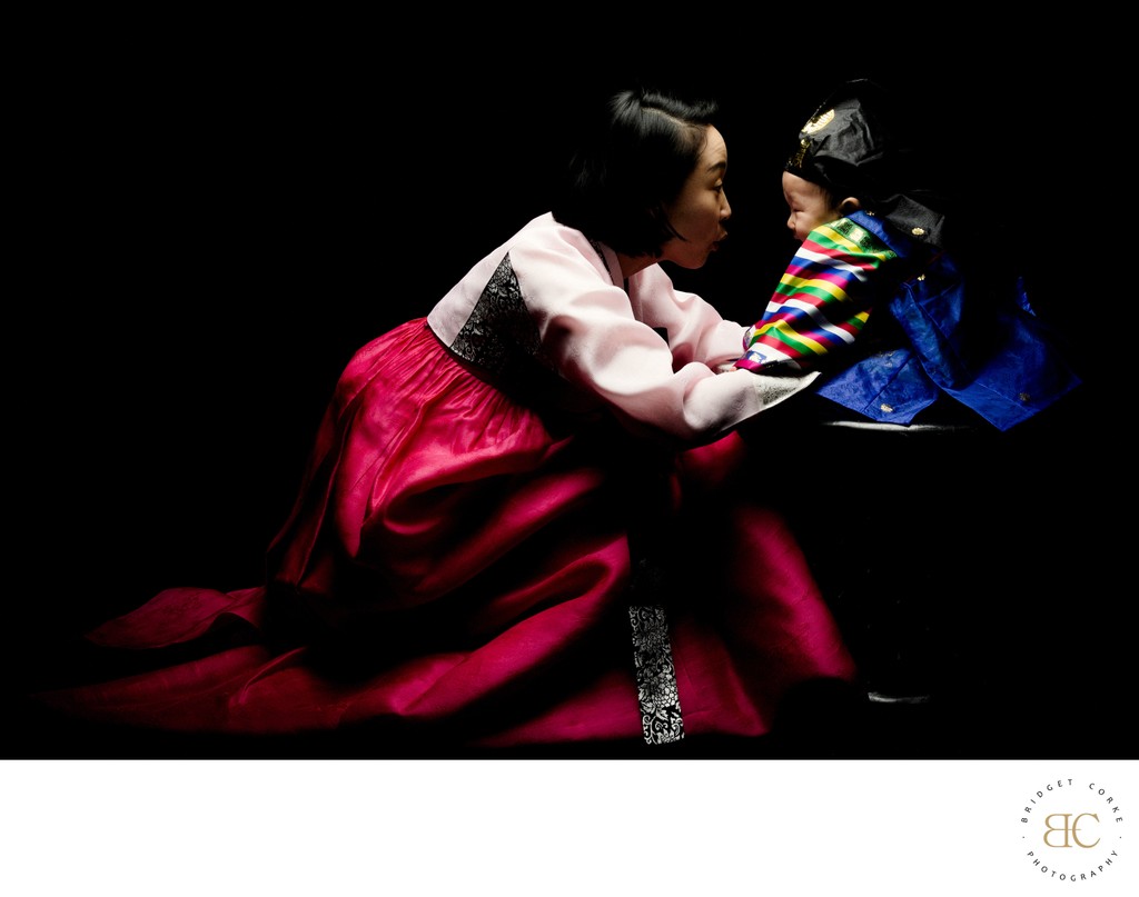 Traditional South Korean Mother & Baby