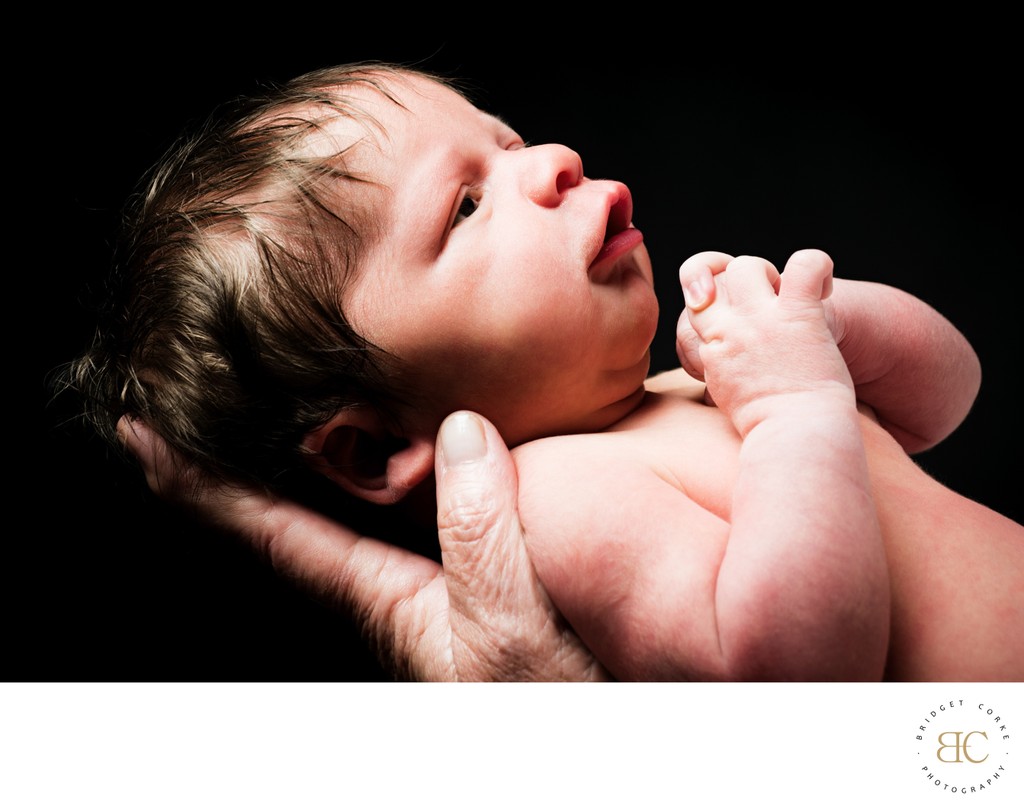 Newborn Talking To Granny