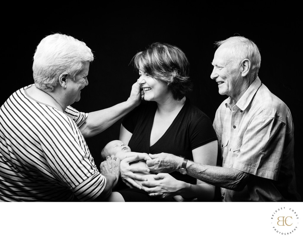 Grandparents Celebrating Newborn