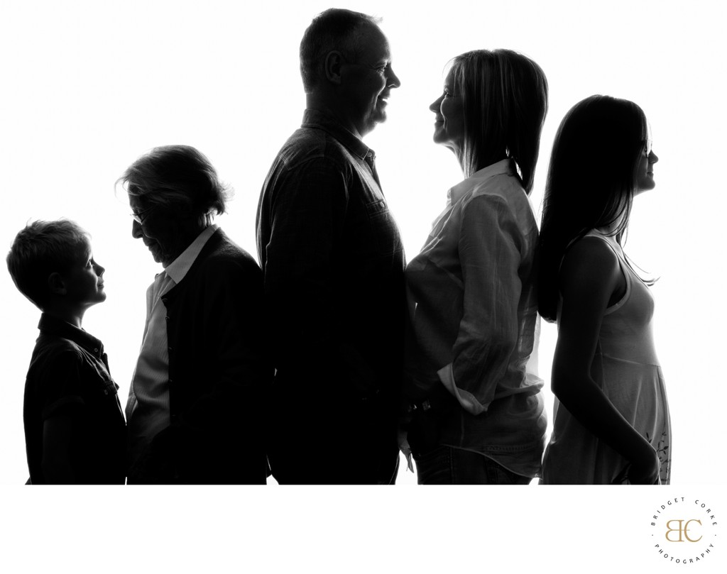 Family Silhouette Portrait