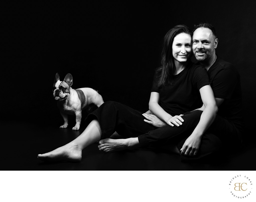 French Bulldog With Couple