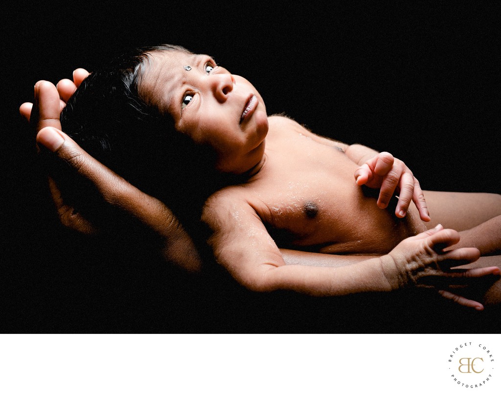 Newborn Wonder: Baby's First Intense Gaze