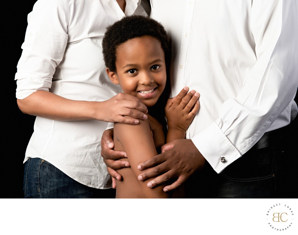 Joyful Family Portrait with Child and Parents