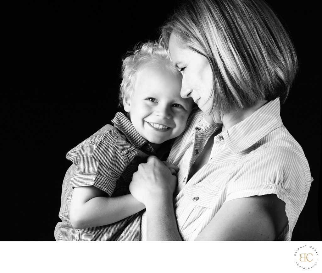 Loving Mother and Son Close-Up Portrait