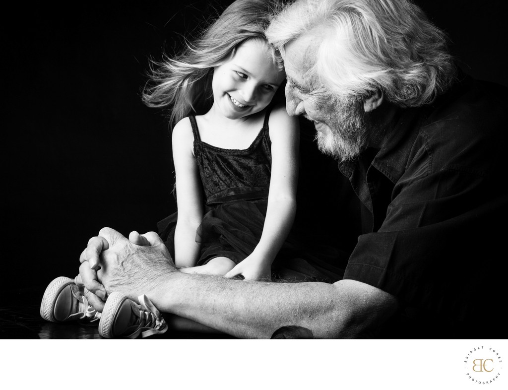 Grandfather and Granddaughter Cherished The Moment