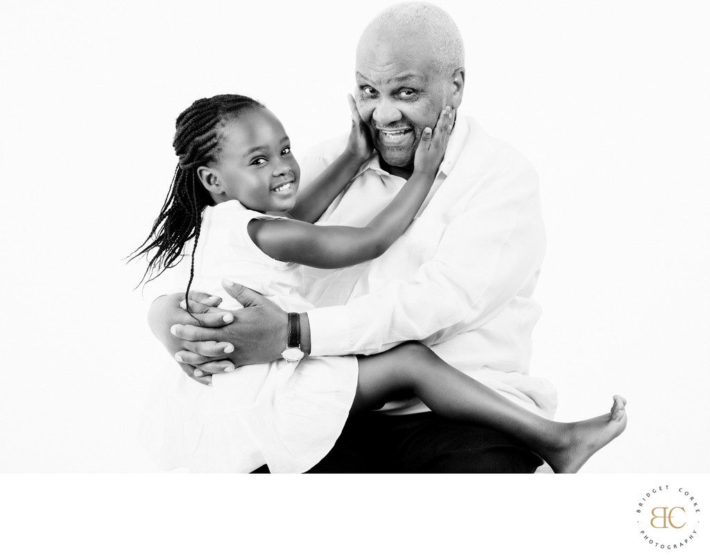 Grandfather and Granddaughter Joyful Embrace