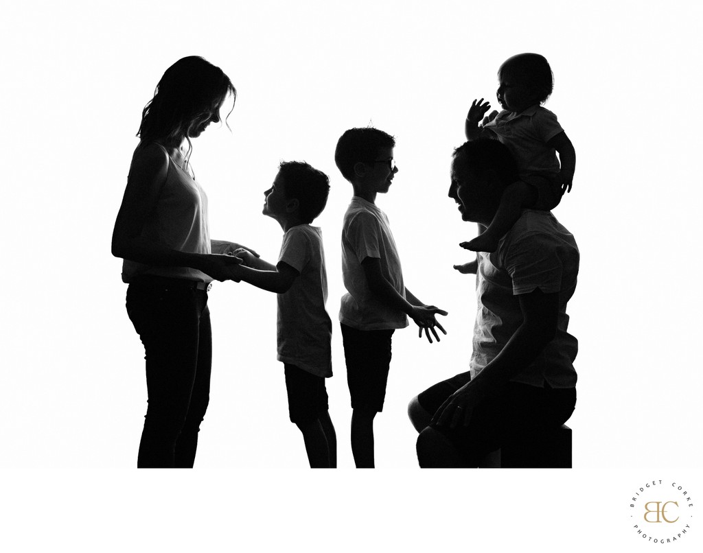 Silhouette of Family Interaction