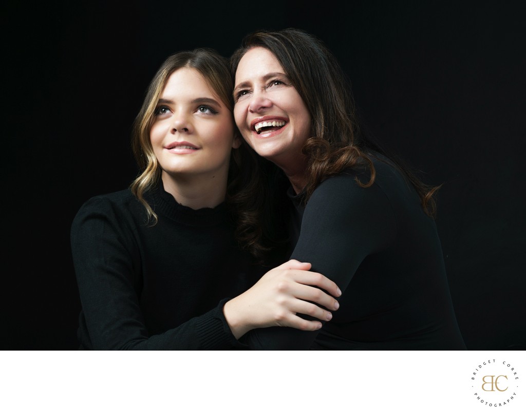 Classic Mother and Daughter Studio Portrait