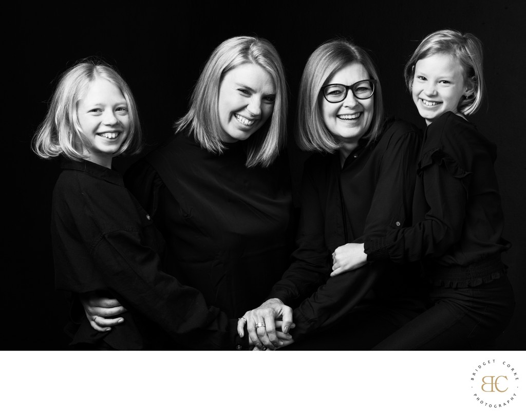 Multi-Generational Mother and Daughters Portrait