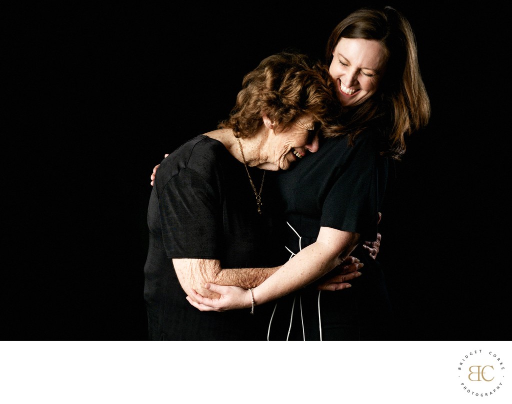 Award-Winning Grandmother and Granddaughter Embrace