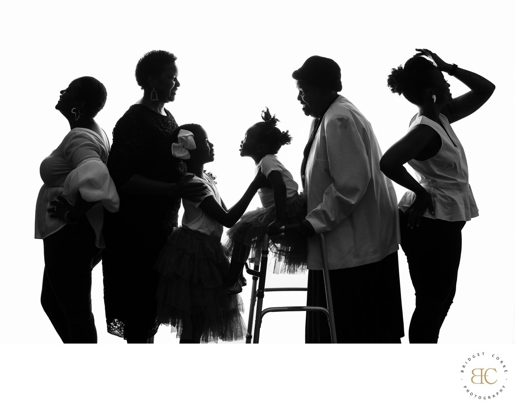 Award-Winning Multi-Generational Family Silhouette