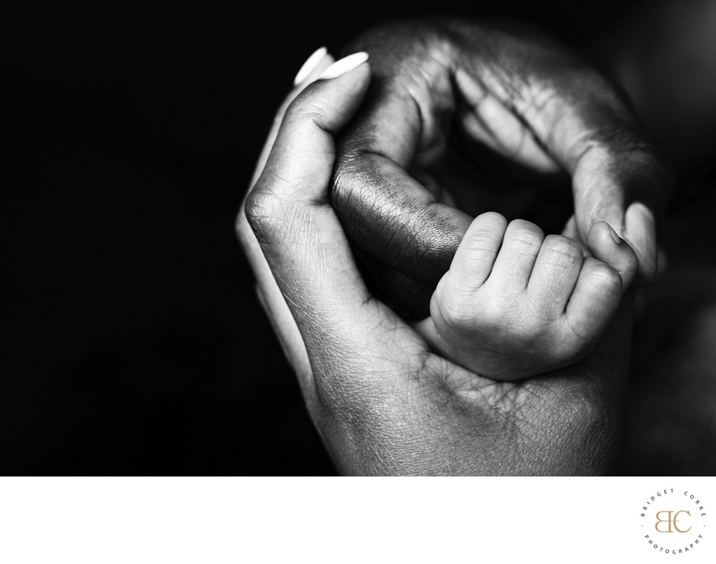 Newborn Grasp Close-Up Portrait