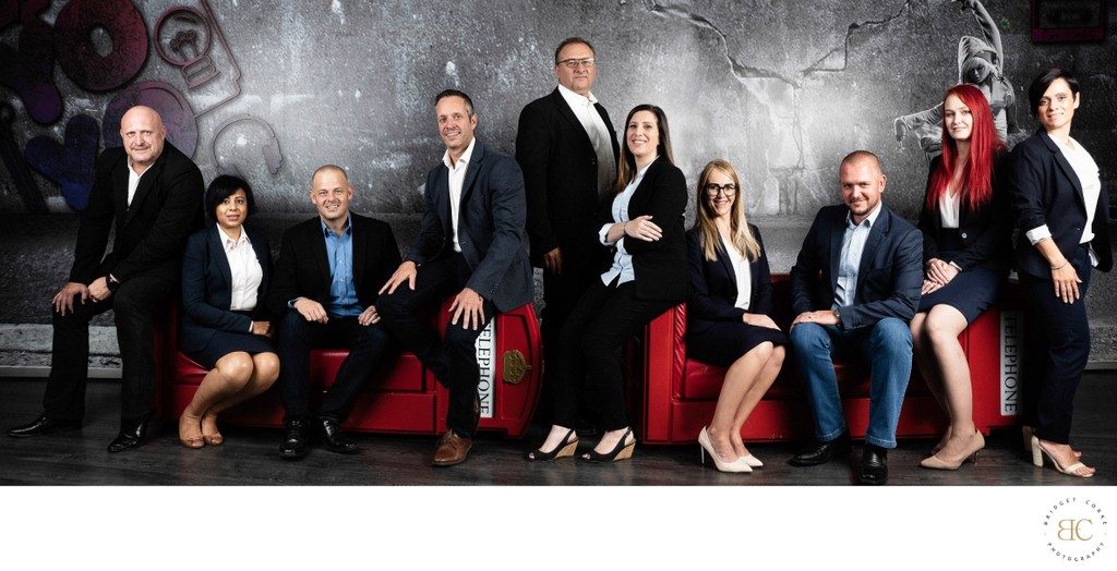 Dynamic Corporate Team Portrait