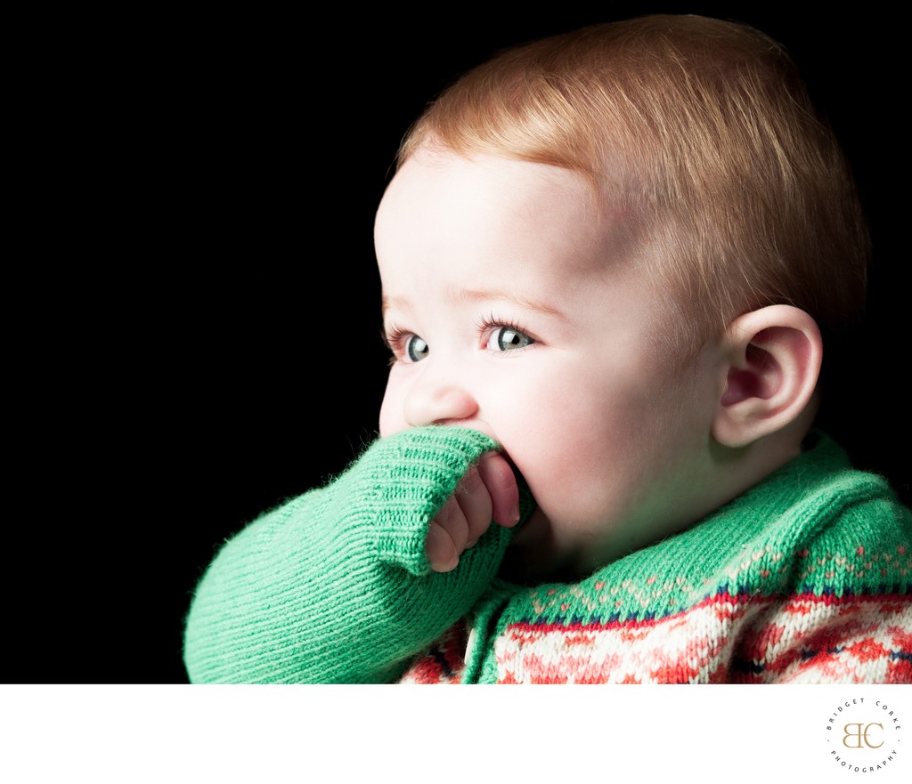 Cosy Comfort: Baby in Green Sweater