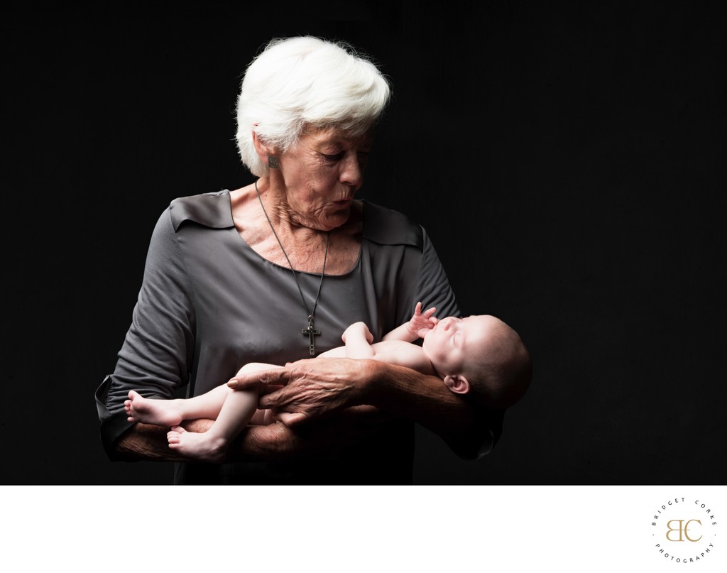 Generational Love: Grandmother and Baby