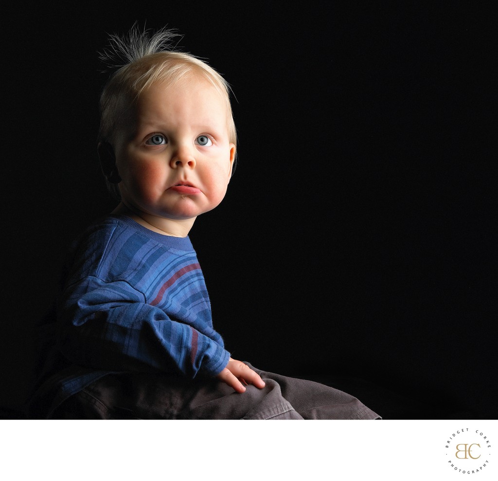 Award-Winning Portrait: Thoughtful Baby Gaze