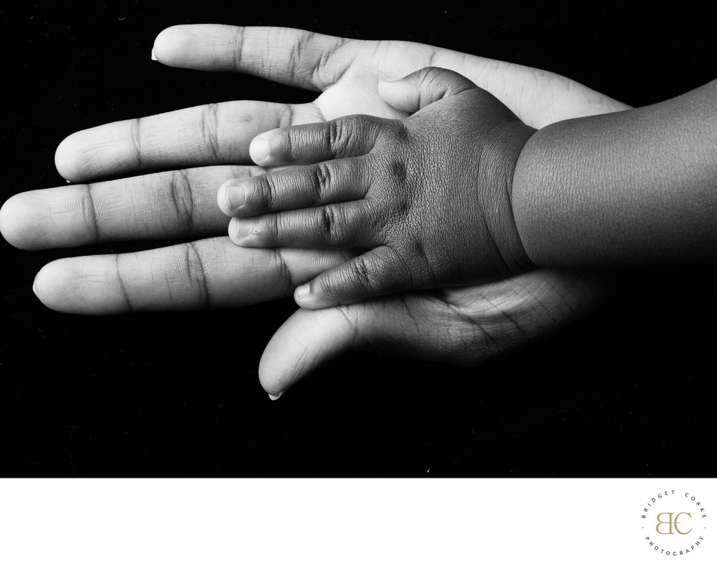 Symbolic Generational Hands in Black and White