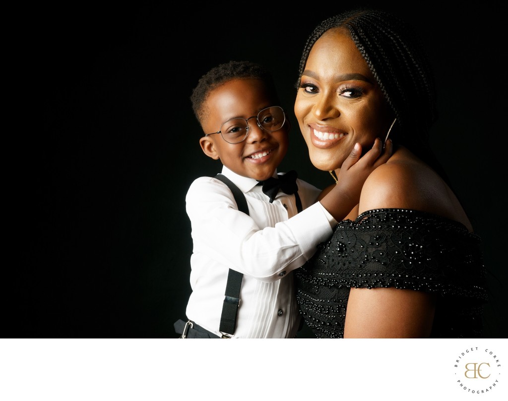 Glamorous Mum and Her Dapper Young Son