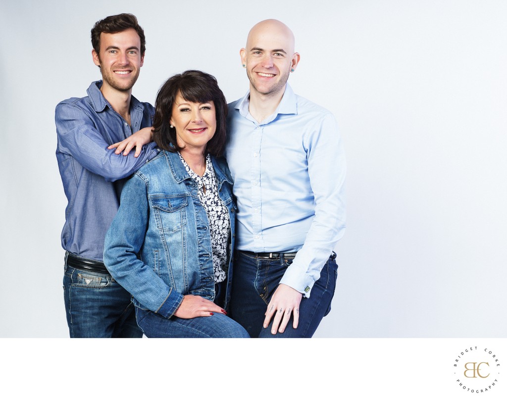 Mum with Her Two Grown Sons