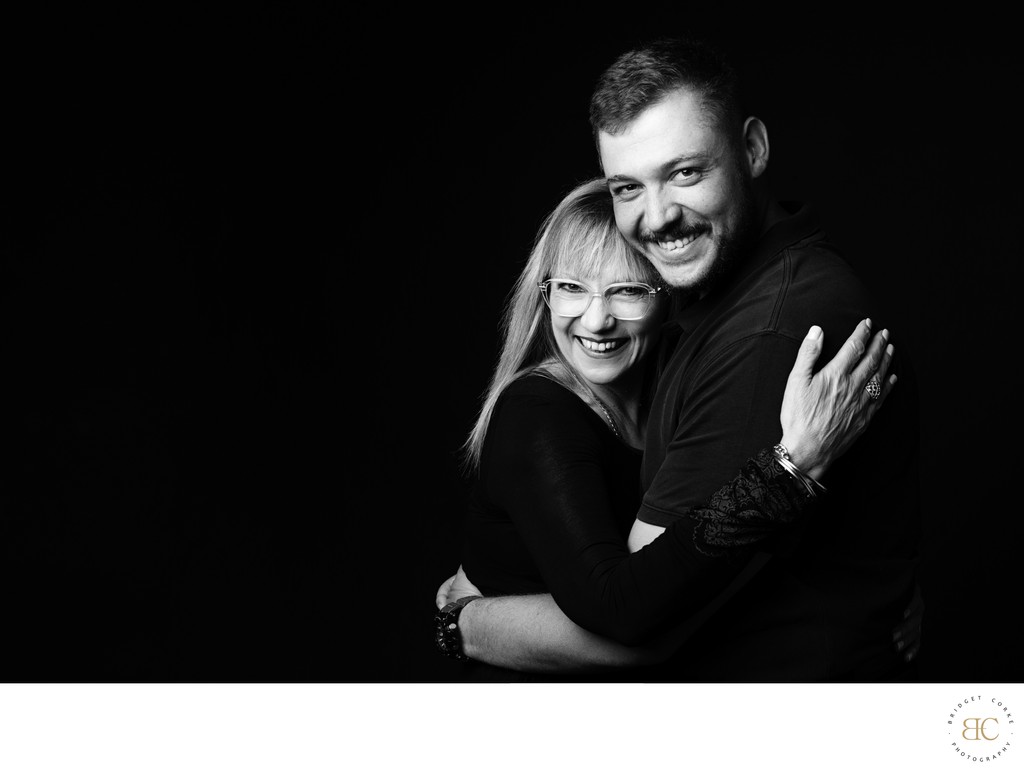 Joyful Hug Between Mother and Son