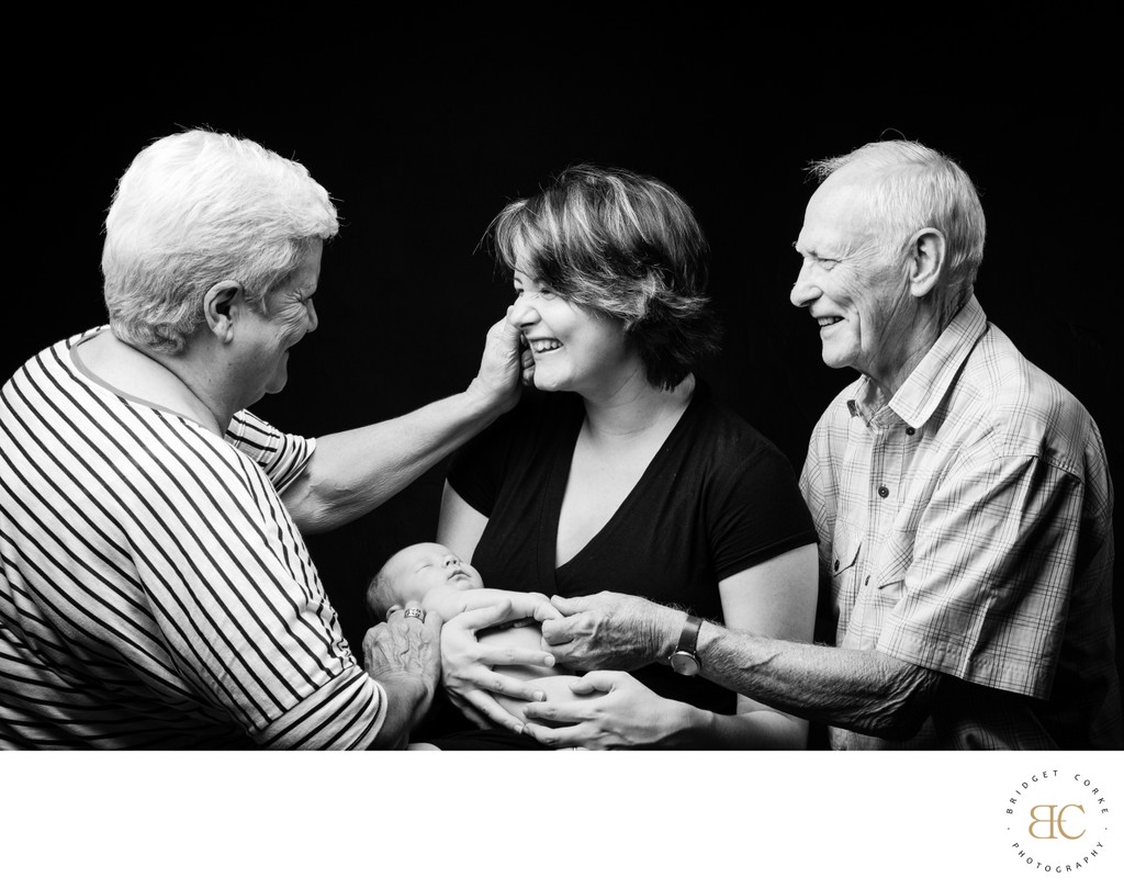Grandparents Celebrating Newborn