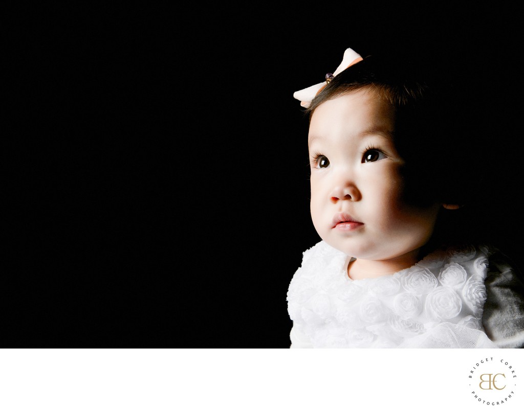 Baby portrait with bow in Johannesburg