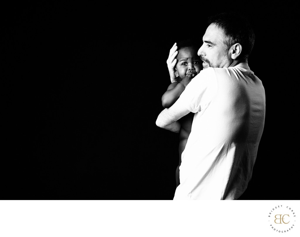 Father and baby portrait in Johannesburg