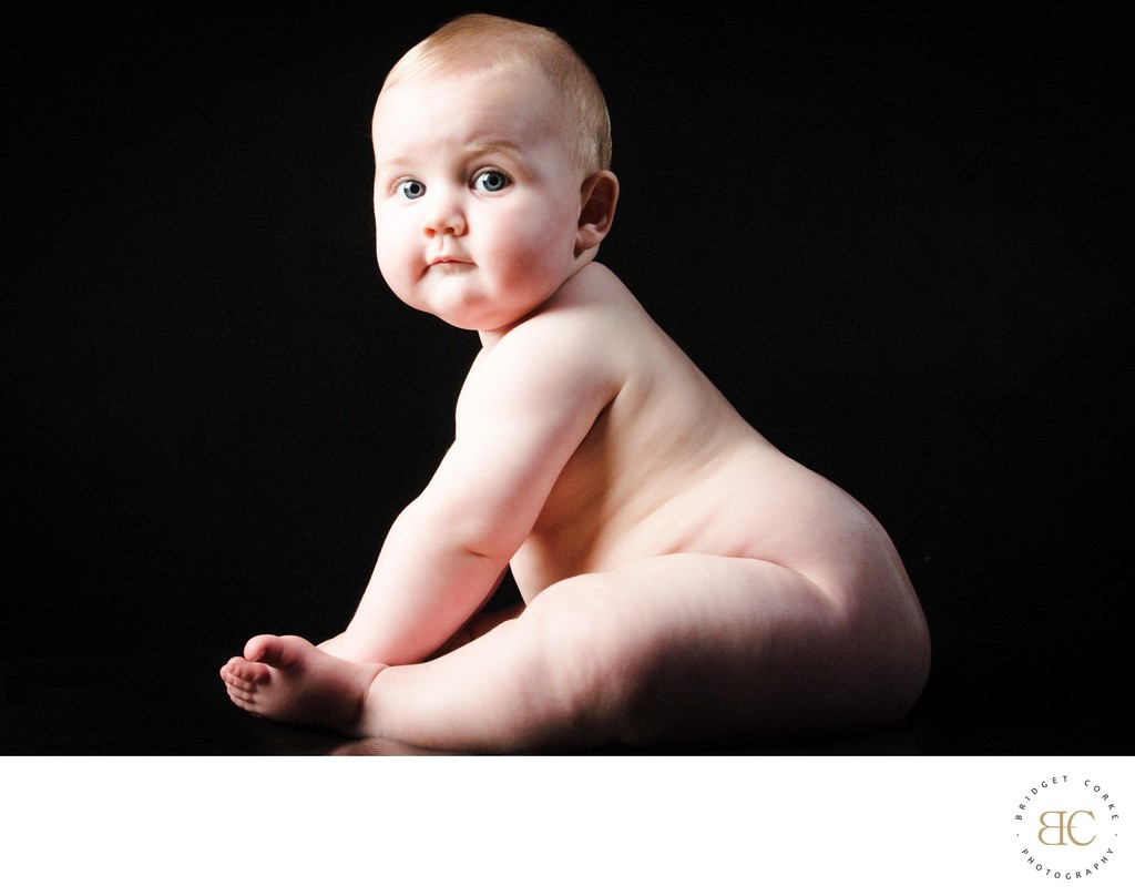 Seated baby portrait in Johannesburg
