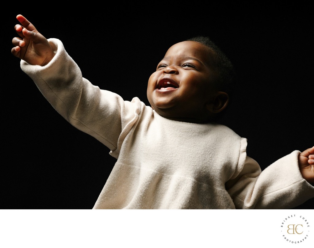 Playful baby portrait in Johannesburg
