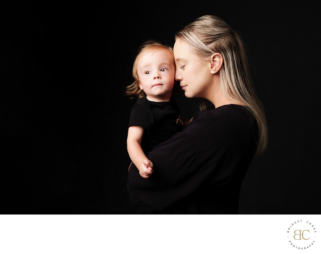 Mother and baby studio portrait in Johannesburg