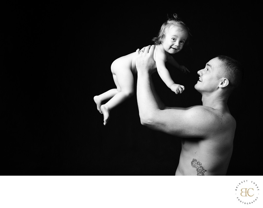 Father and baby portrait in Johannesburg