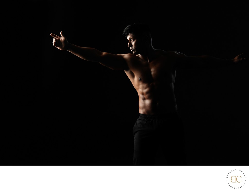 Movement portrait Johannesburg extended male form.