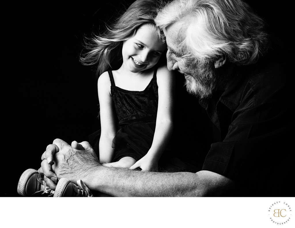 Grandfather and Granddaughter Portrait