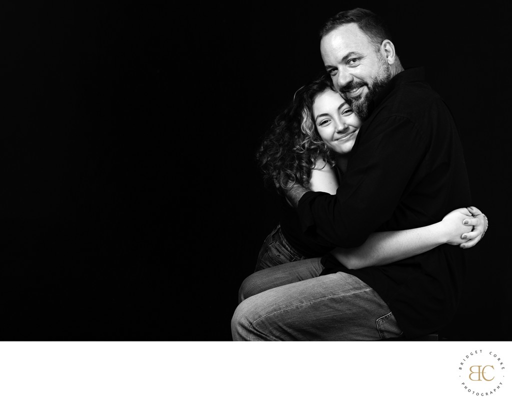 Father and Daughter Hug Portrait
