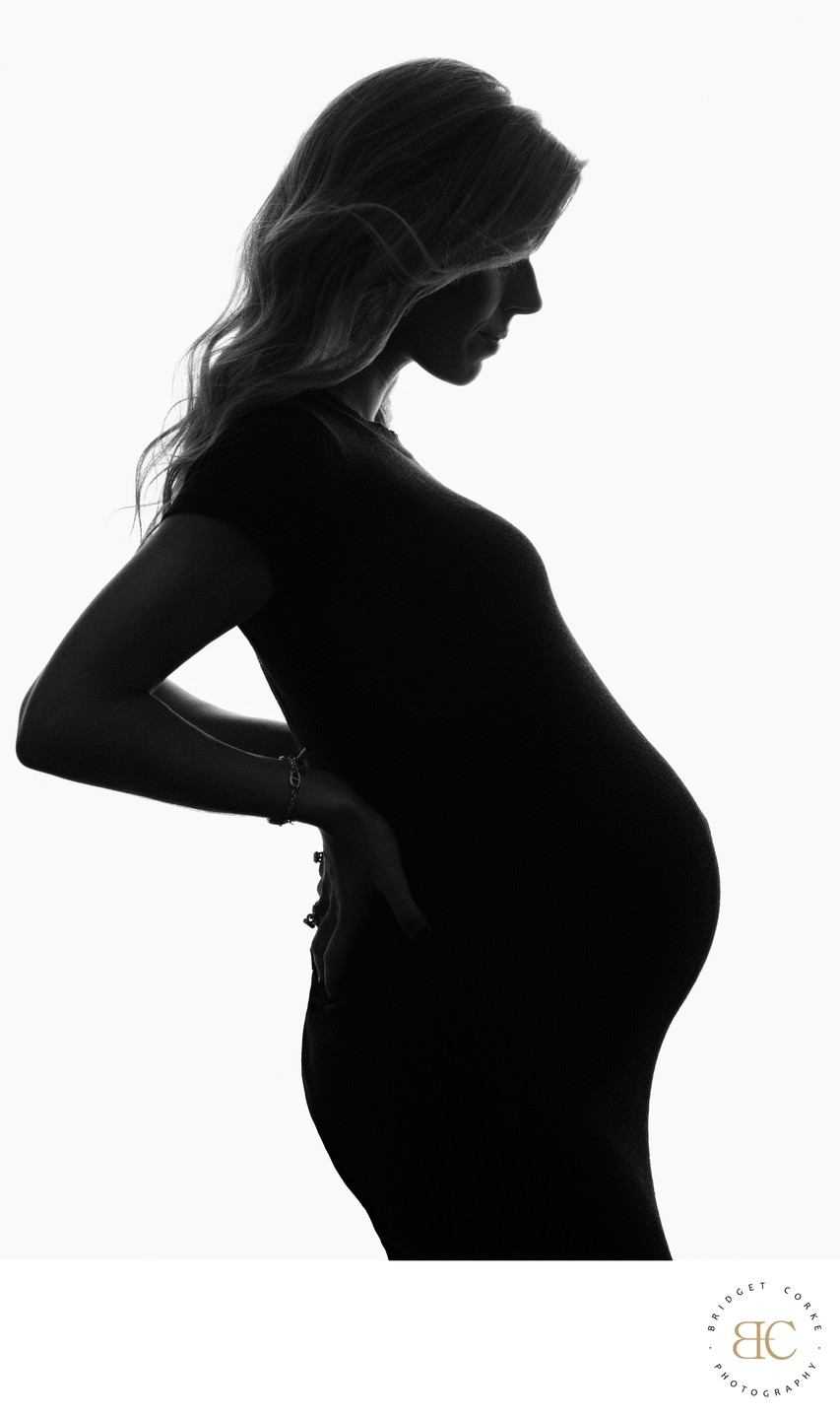 Elegant Silhouette Maternity Photo
