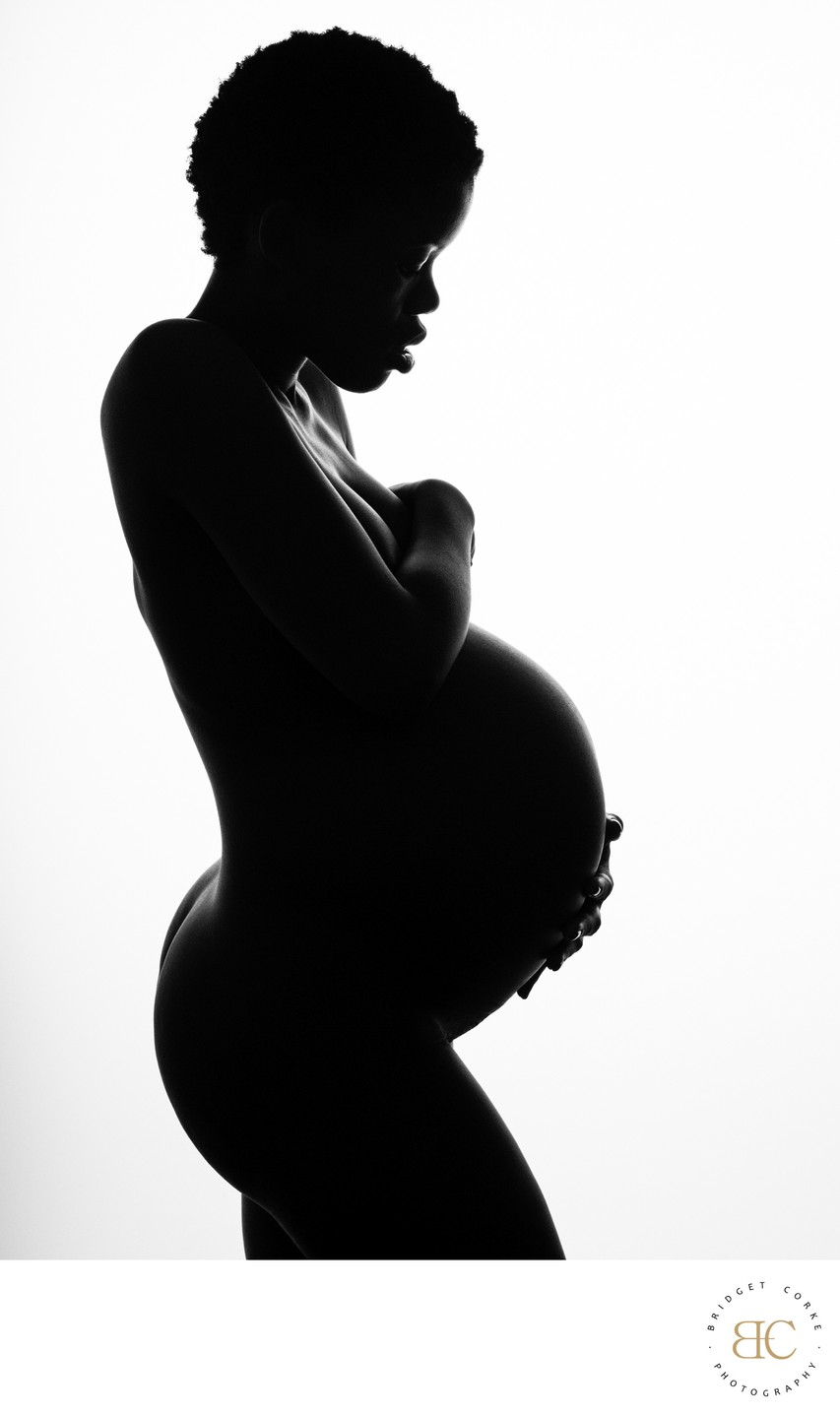 Fine Art Maternity Silhouette Portrait