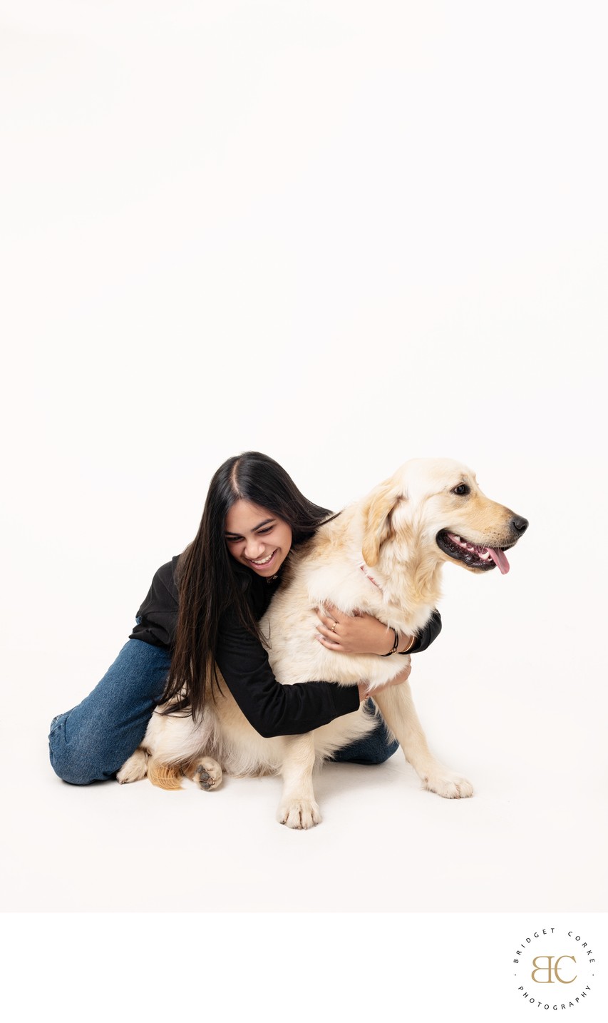 Golden Retriever WIth Teen Girl