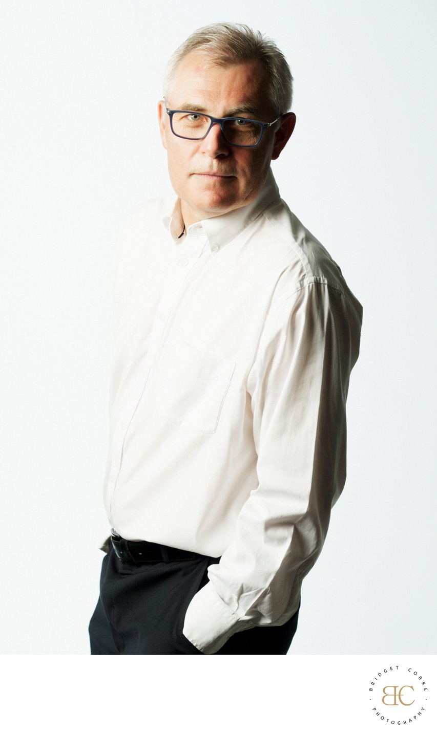 Professional Portrait of a Man in White Shirt