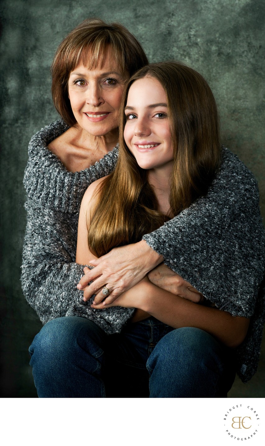 Warm Mother and Daughter Generational Portrait