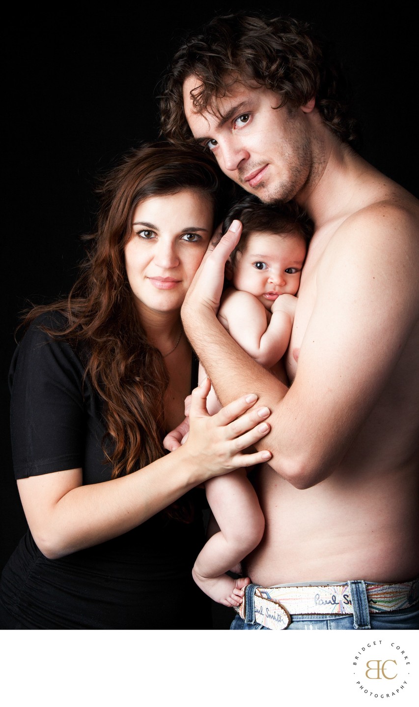 Family Portrait: Newborn with Loving Parents