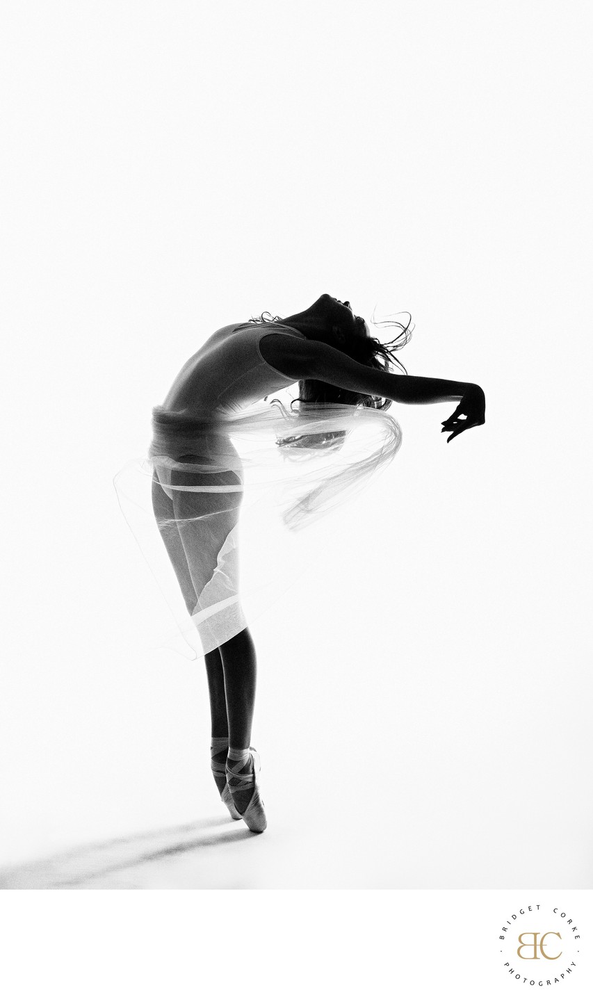 Ethereal Award-Winning Ballerina in Flowing Silhouette