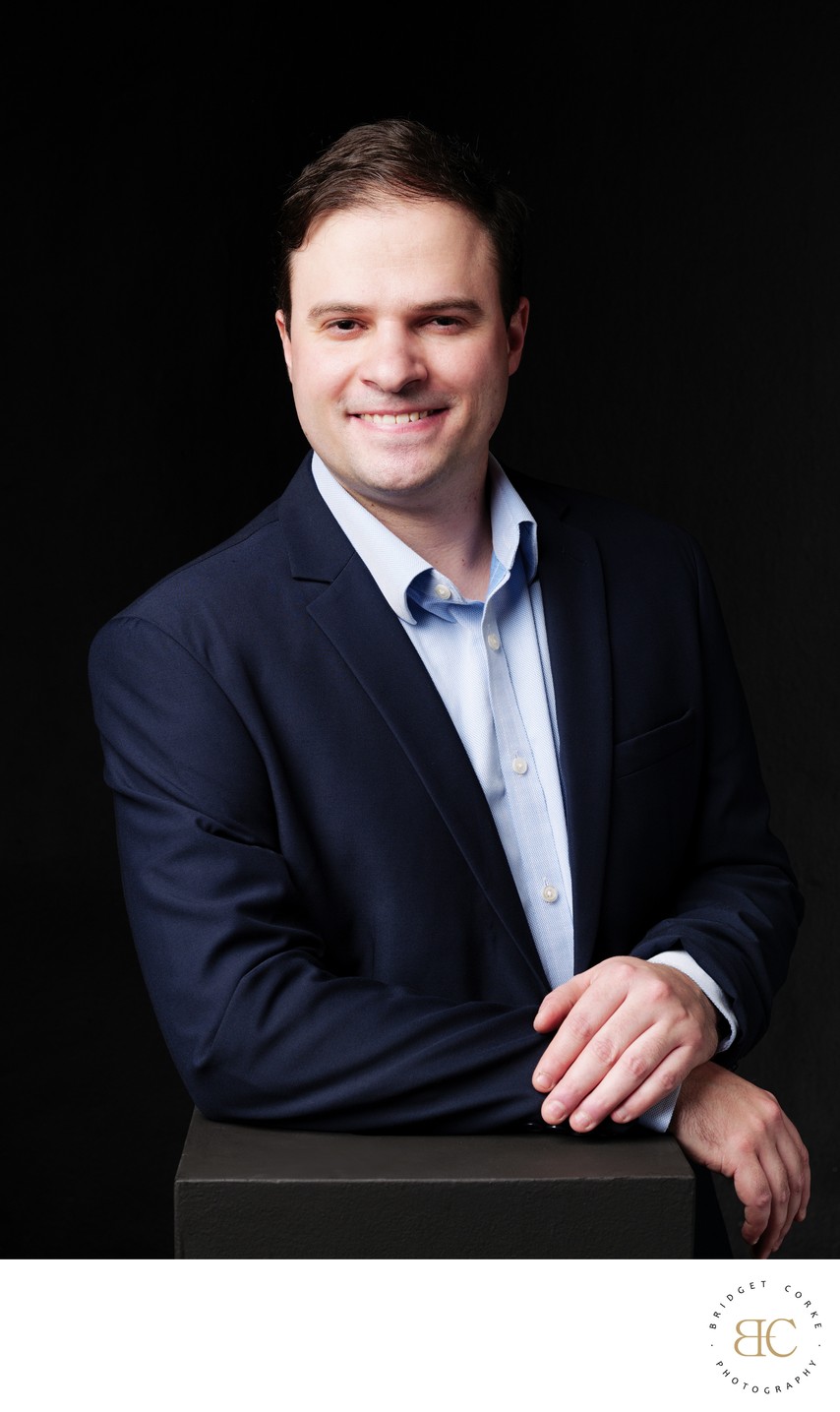 Approachable Professional in Navy Blazer