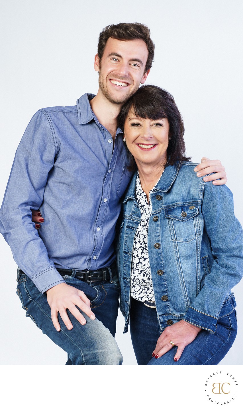 Mother and Son in Blue Denim