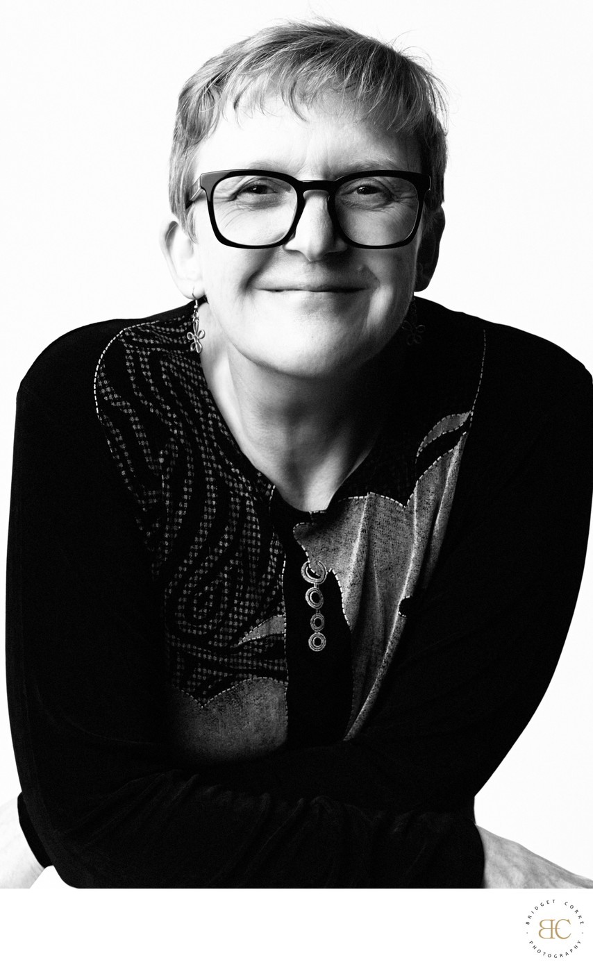 Warm and Authentic Black-and-White Portrait
